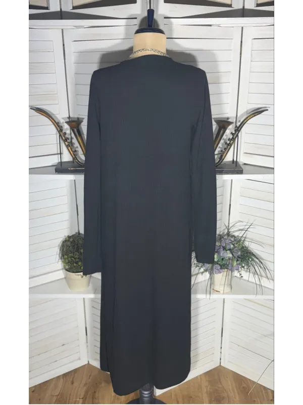 Vintage Y2K extra long cardigan lightweight open gothic whimsigoth Alt punk M - Image 2