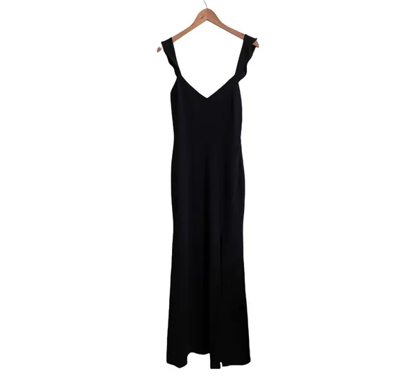 WAYF NWOT The Mina Ruffle Strap Gown In Black - Image 15