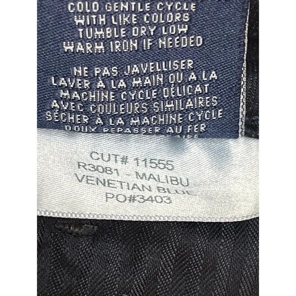 Fidelity Denim Malibu High wide crop raw hem Venetian Blue Jeans, size 31 - Image 11
