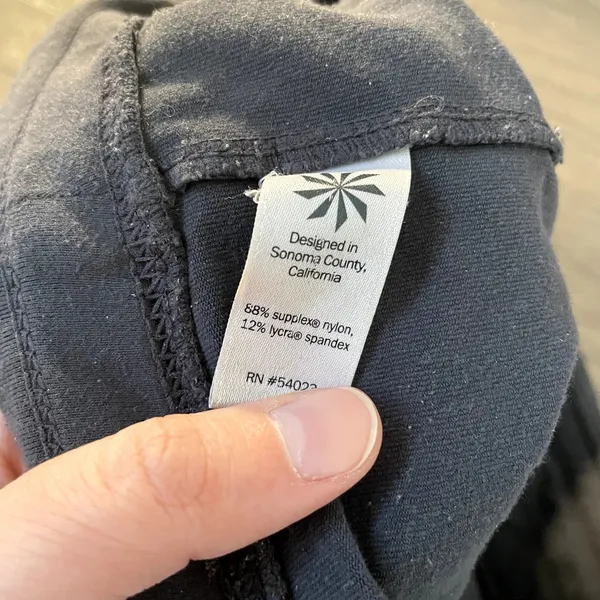 Athleta dark gray hiking pants women's XS nylon trousers pockets‎ no drawstring - Image 8