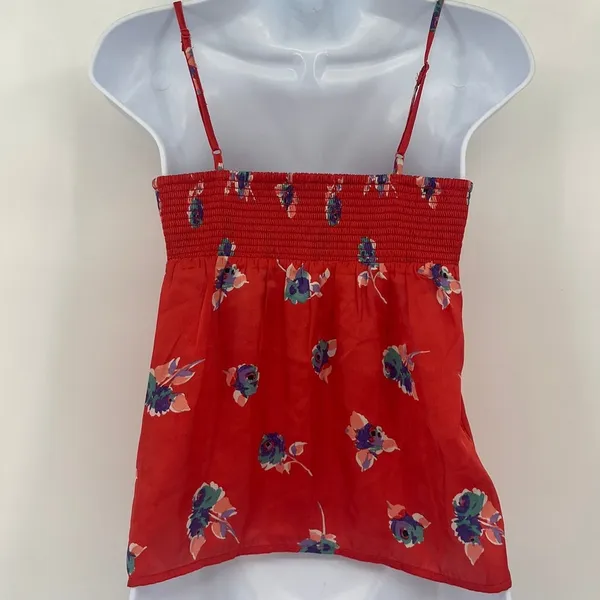 American Eagle Y2K Babydoll Top Sz XS Coquette Satin Festival Smocked Cottage - Image 6