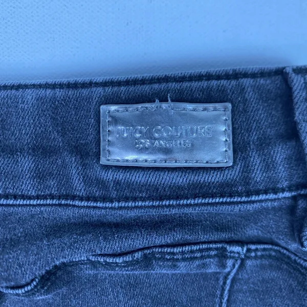 Juicy Couture Jeans Womens 2 Gray Charcoal Wash Mid Rise Skinny Stretch‎ Denim - Image 11