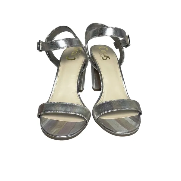 Circus by Sam Edelman Esther Mixed Metallic Striped Ankle Strap Heels - Image 3