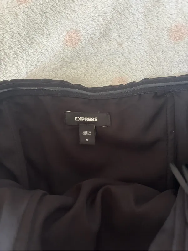 express Black Strapless Bow Bustier Top - Image 2