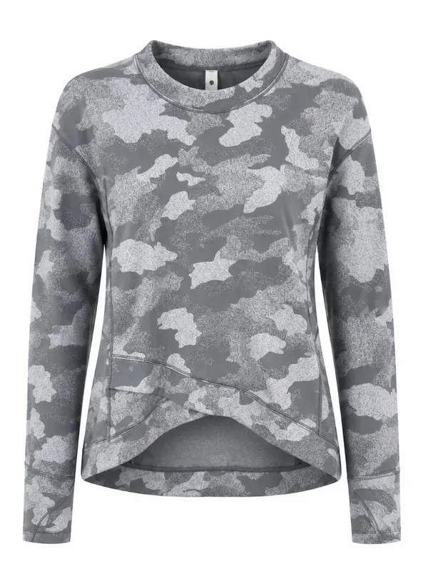 Lululemon Close to Crossing Rulu Camo Long Sleeve Running Top Size 8 - Image 2
