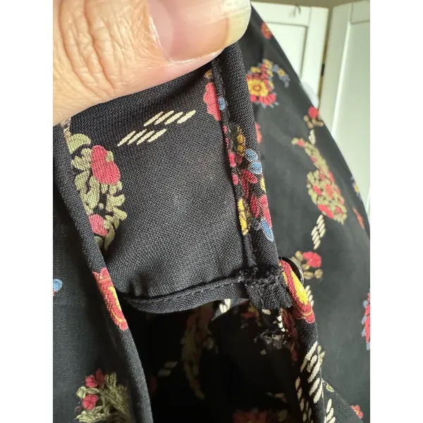 Gibiu Womens‎ Dress Sz S Black Paisley Print Shift 3/4 Sleeve NEW - Image 9