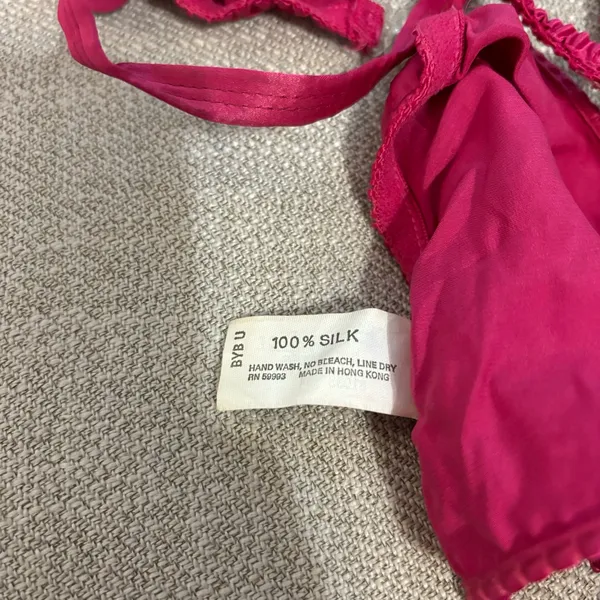 Vintage Christian Dior Pink 100% Silk Bralette - Image 4