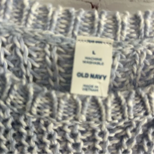 Old Navy New baby blue woven knit sweater vest ladies large preppy academia - Image 5