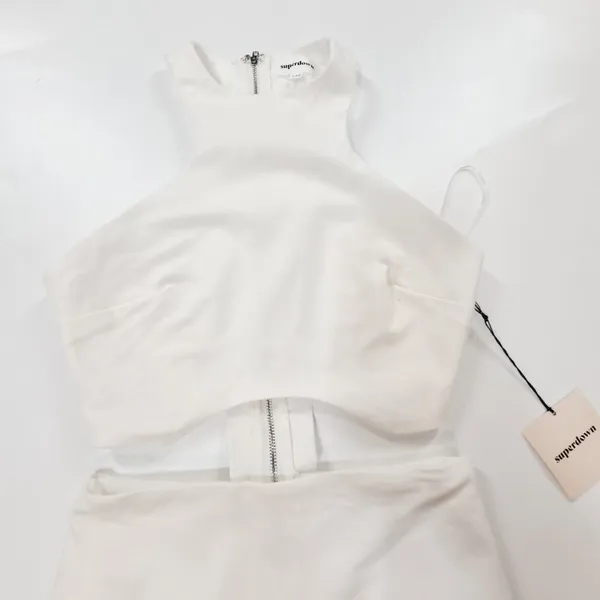 Superdown Andres Midi Dress in Ivory XXS - Image 5