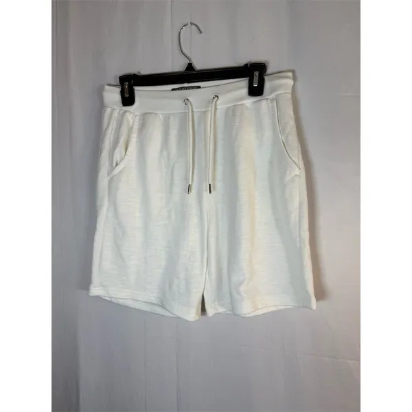 Primark Sweatshorts Womens Size S Ivory Drawstring Waist Pockets - Image 3