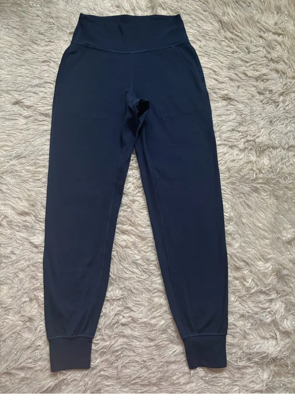 lululemon athletica Navy Women’s High-Waist Joggers with Subtle Logo Size 4 - Image 2
