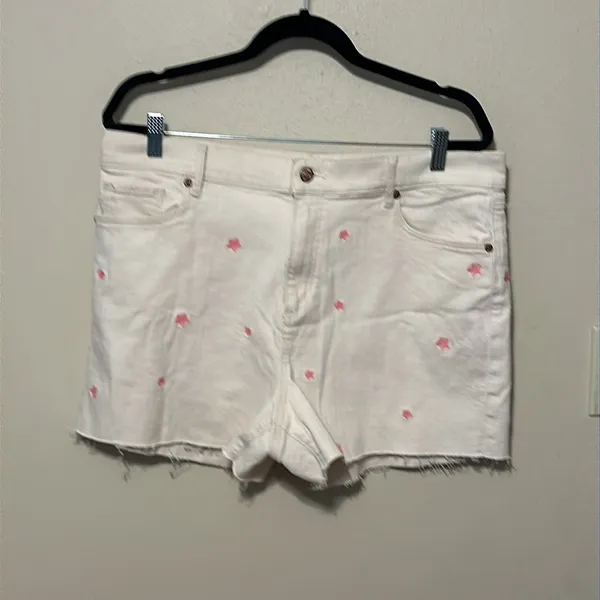Loft Brand Star‎ Fresh Cut High Rise Cut Off Denim Shorts Size 14 - Image 3