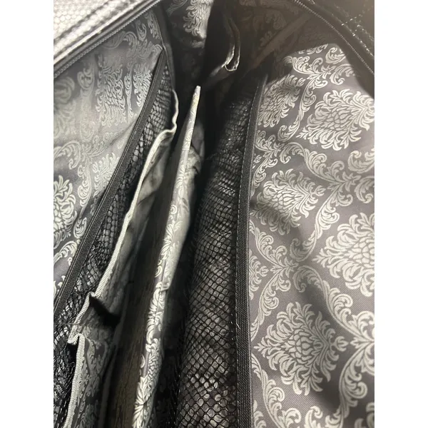 Mary Kay‎ Black Quilted Travel Tote Bag Cream Trim Consultant Organizer Damask - Image 7
