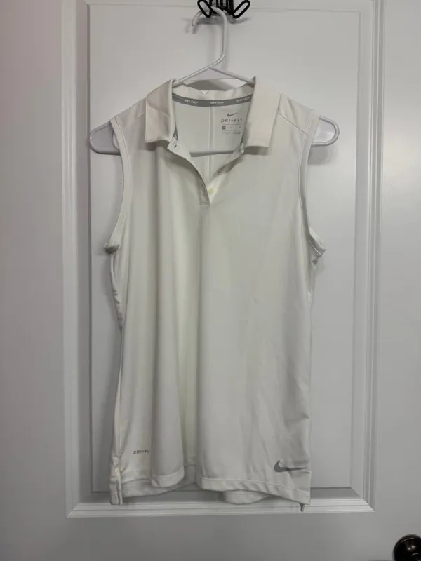 Nike Golf Dri-FIT White Sleeveless Performance Polo Women’s M - Image 3
