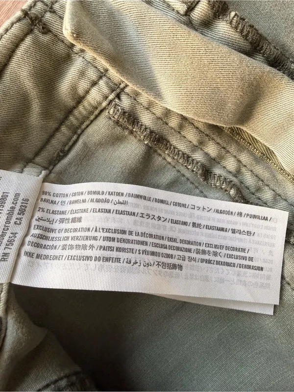 Abercrombie & Fitch High-Waist Utility Shorts — Khaki Green - Image 8