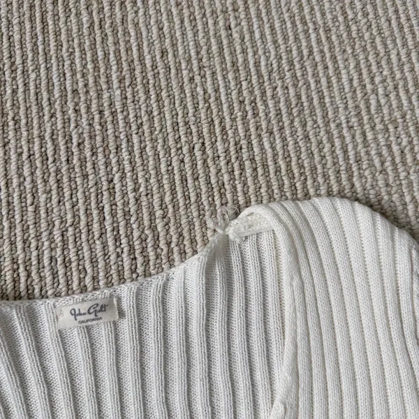 John Galt white v neck sweater - Image 2
