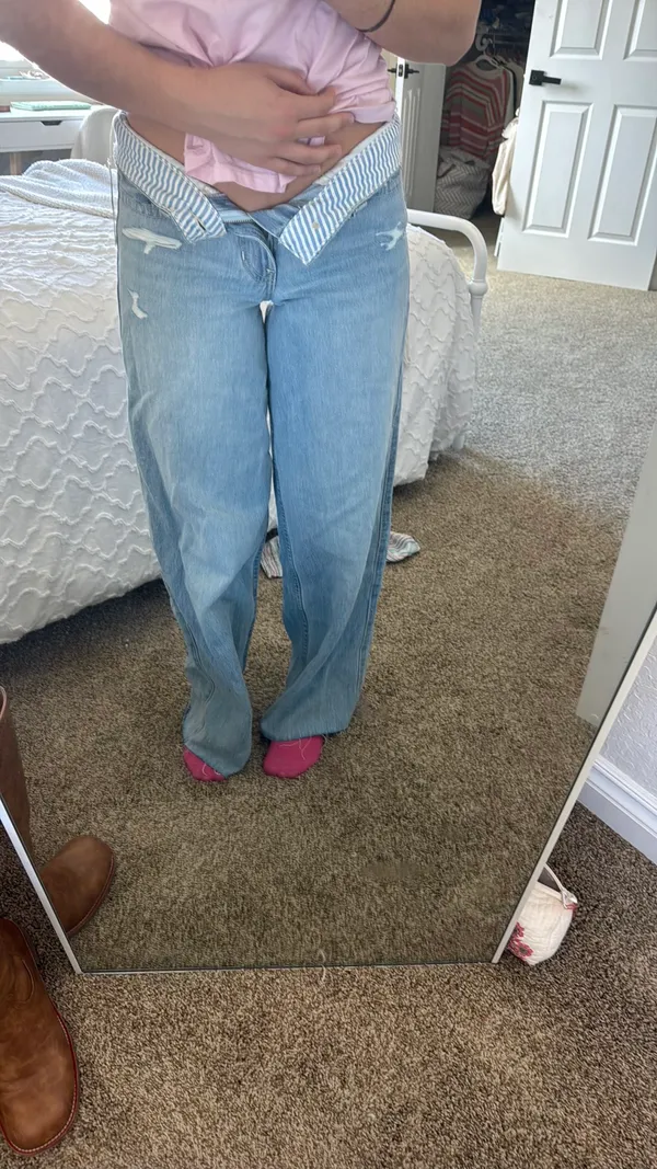 Hollister striped low rise jeans - Image 9