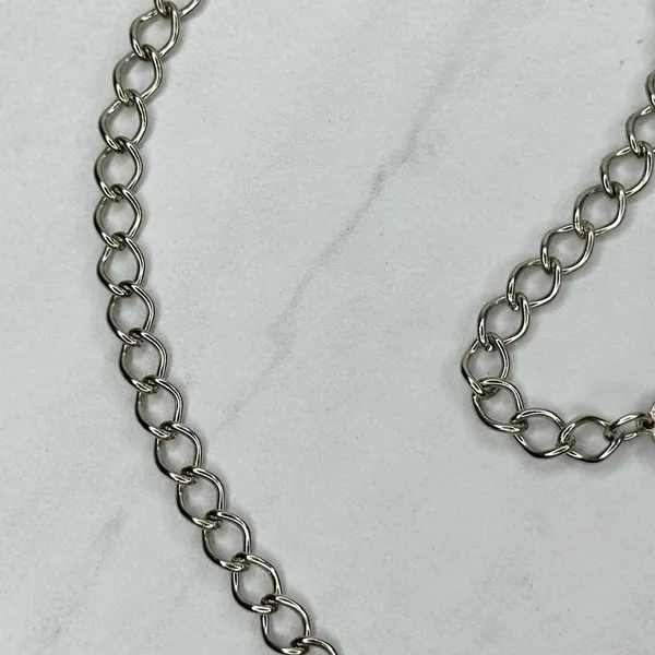 Skinny Dime Silver Tone Belly Body Metal Chain Link Belt OS One Size - Image 11