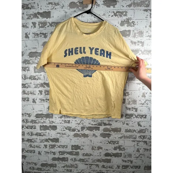 Aerie | women yellow “shell yeah” short sleeve shirt oversized - Image 3