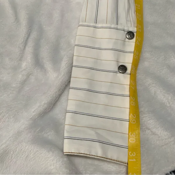 Jessie USA size large Striped Shirt with Butterfly Detail 90s y2k whimsigoth rod - Image 8
