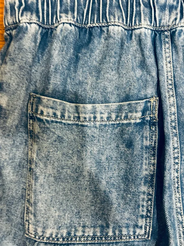 H&M Retro 80s Vibe Acid Wash Long Sleeve EDGE Denim Boiler Jumpsuit/Coveralls 4 - Image 18