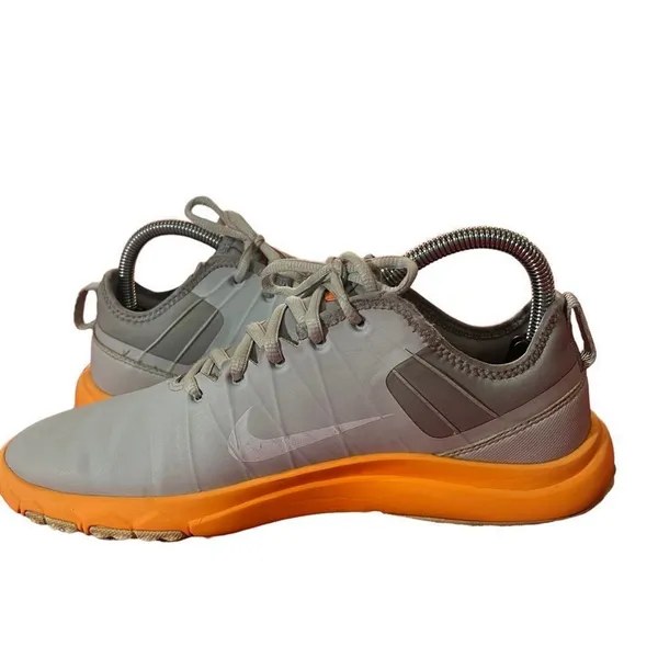 Nike Spikeless Golf Shoes Womens Size‎ 8 Gray Orange Lace Up Low Top - Image 7