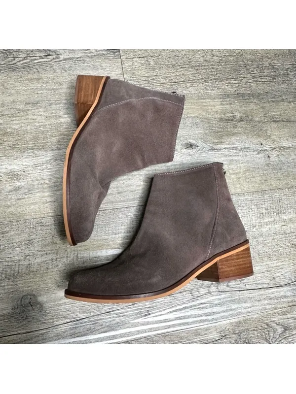 Steve Madden Women's Legally Suede Leather Booties 8 Gray Brown Fall Winter - Image 2