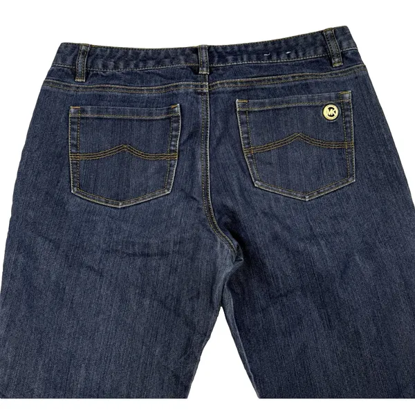 MK Michael Kors Jeans Women's Size 8 Mid Rise‎ Ankle Crop Stretch Dark Wash Blue - Image 4