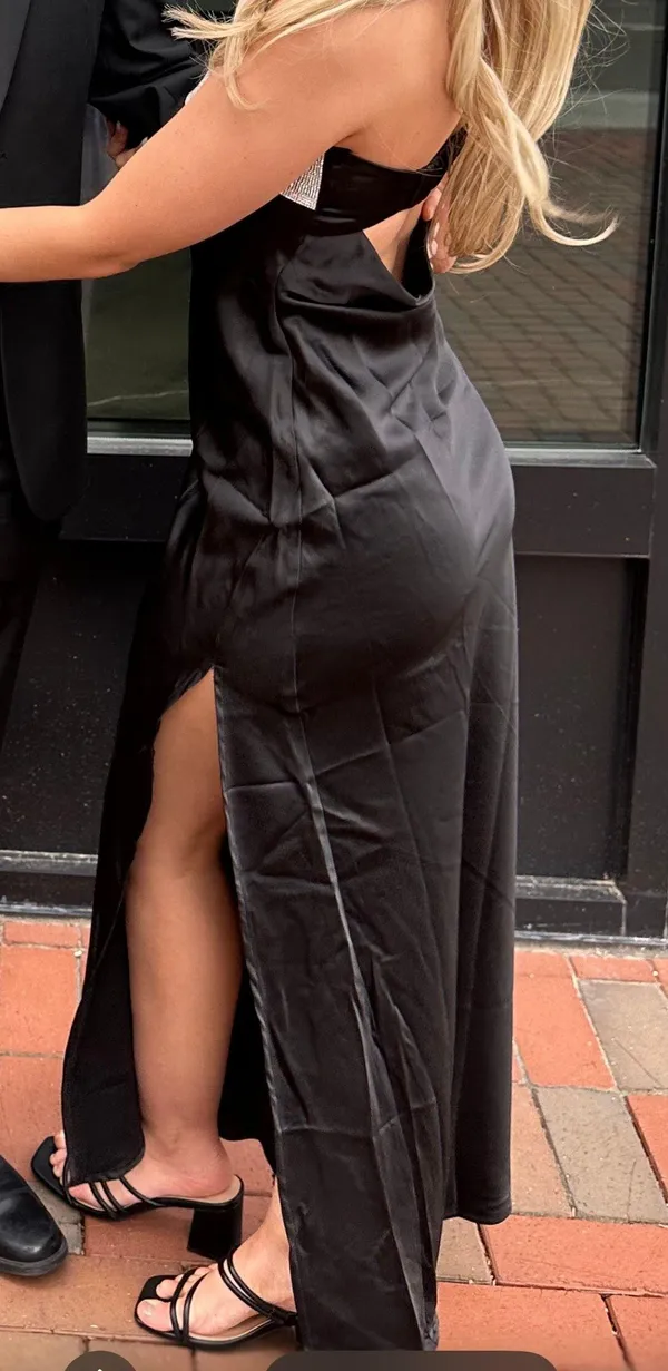 Luxe Only Satin Maxi Dress - Image 4