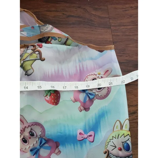 Labubu Chic Kawaii Retro Eco Friendly Trendy Packable Sturdy Reusable Nylon Bag - Image 3
