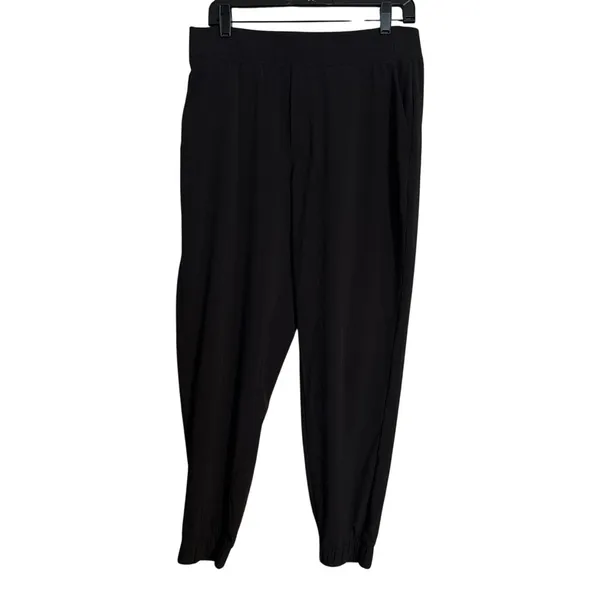 Athleta Size 12 Brooklyn Mid Rise Joggers Black Athleisure - Image 2