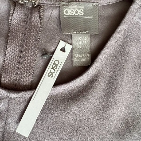 Asos Gray 3/4 Sleeves Mini Dress, US6 - Image 6