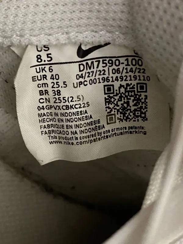 Nike Womens Court Legacy Lift White Black Hemp Shoes Size 8.5 - Image 8