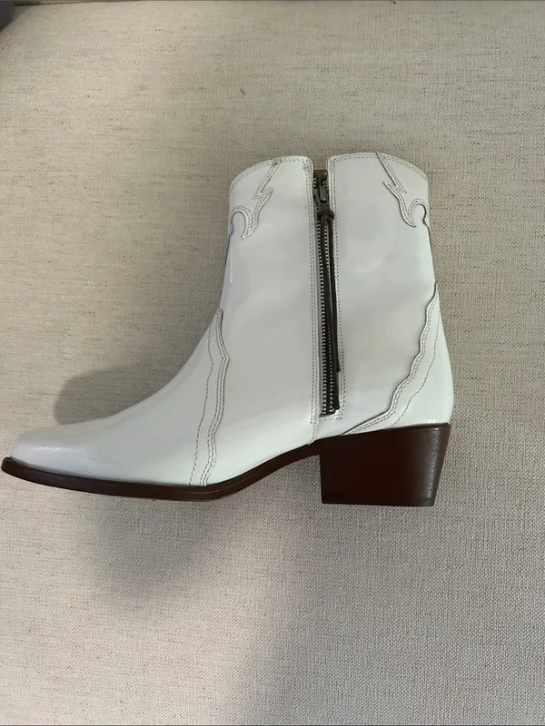 FREE PEOPLE New Frontier Western Boot, White, a size EU40/9.5-10, NWT FLAW - Image 8