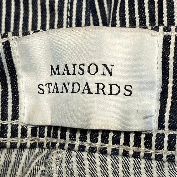 Maison Standards Black White Striped High Waisted Straight Denim Jeans Size 36 - Image 4