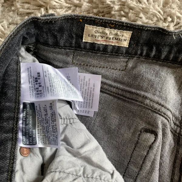 Levi's Black/Grey 501 Bejeweled Rock Stud High Waisted Jeans - Image 7