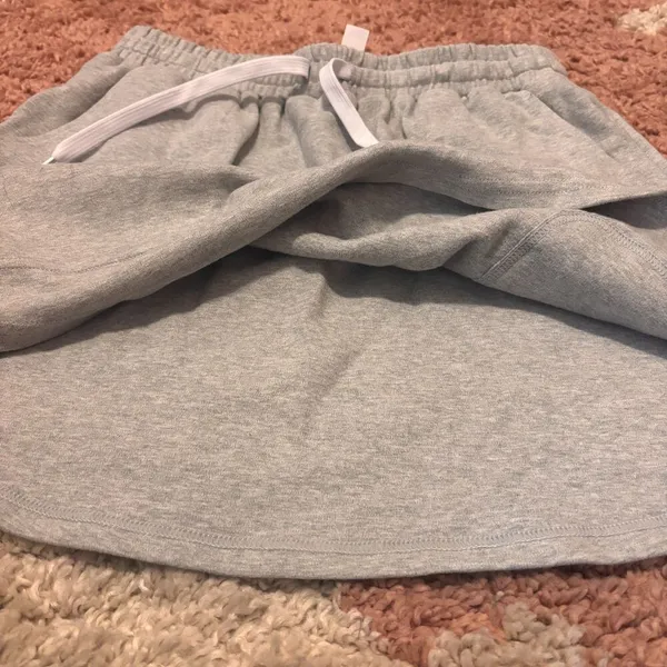 P’tula Womens XS Gray Pull On Mini Skirt Cozy Active Drawstring Pockets - Image 5