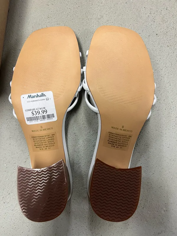 NWT NEVER WORN Steve Madden Omay White Strappy Block Heel Sandals - Image 5
