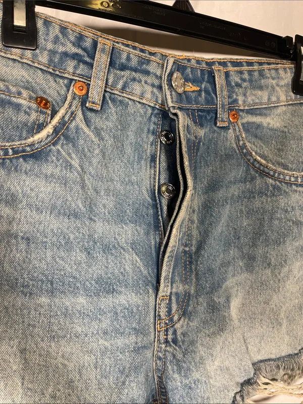 Zara Womens Jean Denim Shorts High Waist 8 2569/173/405/40 - Image 2