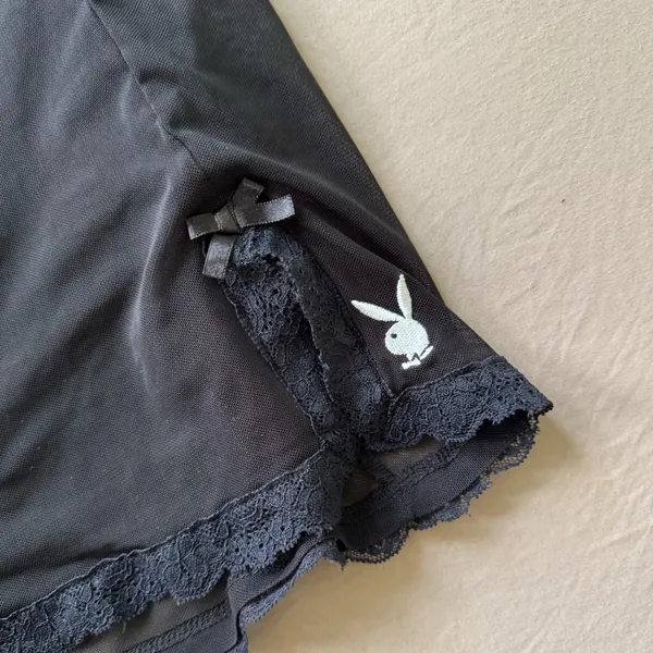 Y2K Era Playboy lace trim mini skirt - Image 2