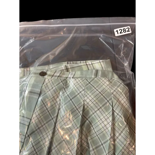 90s Y2K Inspired Sage Green Plaid University Academia Skort S - Image 9