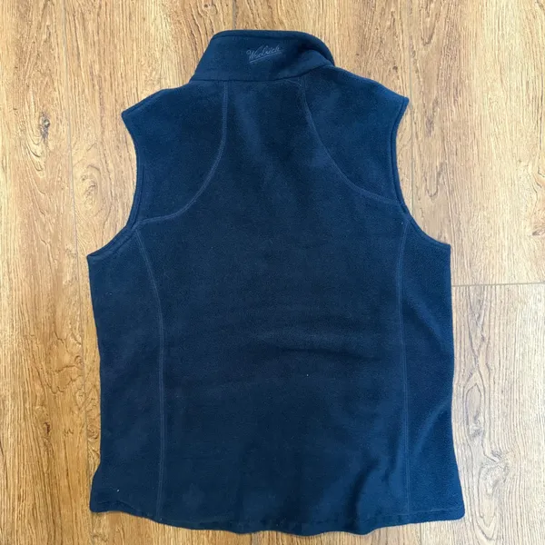 Woolrich Fleece Vest Navy Blue Full‎ Zip Pockets Womens Size Medium Gorpcore - Image 7