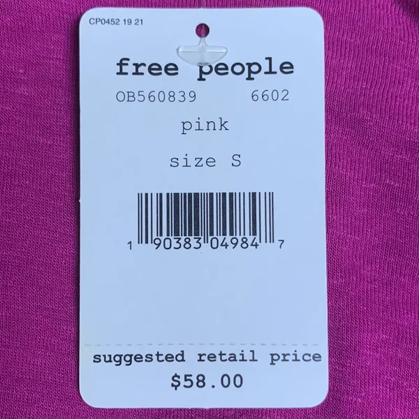 Free People New Vibes Tank Top Pink Small S Lightweight Embellished Boho NWT - Image 10
