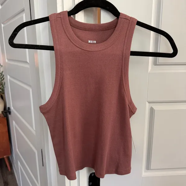 Anthropologie The Blair Stretch Cotton Crop Racerback Tank Top - Image 2