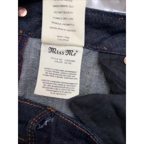 Miss Me Megan Bootcut Jeans Womens 31 Dark Wash Flap Pocket Denim Western Rugged - Image 6