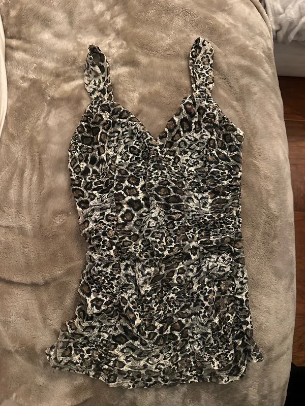 Animal print vintage express ruched top - Image 2