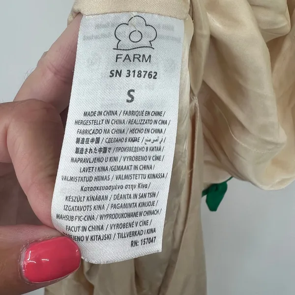 Anthropologie Farm Rio Rose shaped bodice sleeveless maxi dress Beige size small - Image 5