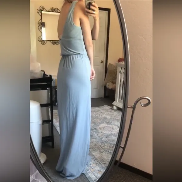 NWT Show Me Your Mumu Kendall steel blue maxi dress SMALL FLAWED - Image 7