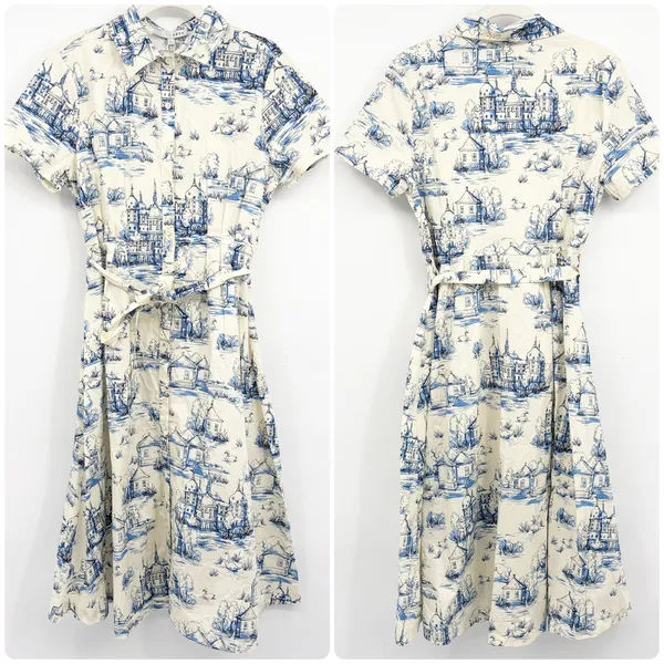 NWT Baltic Born Womens Layne Toile De Jouy Cottagecore Euro Summer Shirt Dress L - Image 3