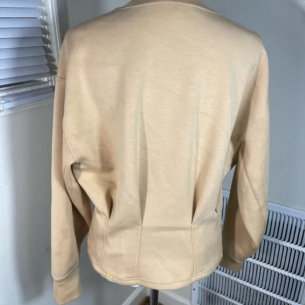LULULEMON Gathered Waist Crew Pullover Pecan Tan Size 8 - Image 4